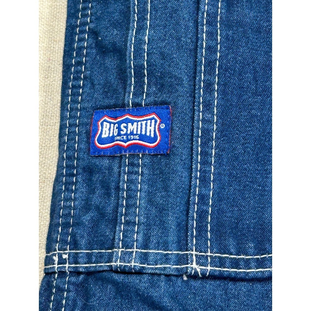 Big Smith Men's 44 Blue Denim Bibs WorkWear Carpenter‎ Construction Jeans - Picture 5 of 11
